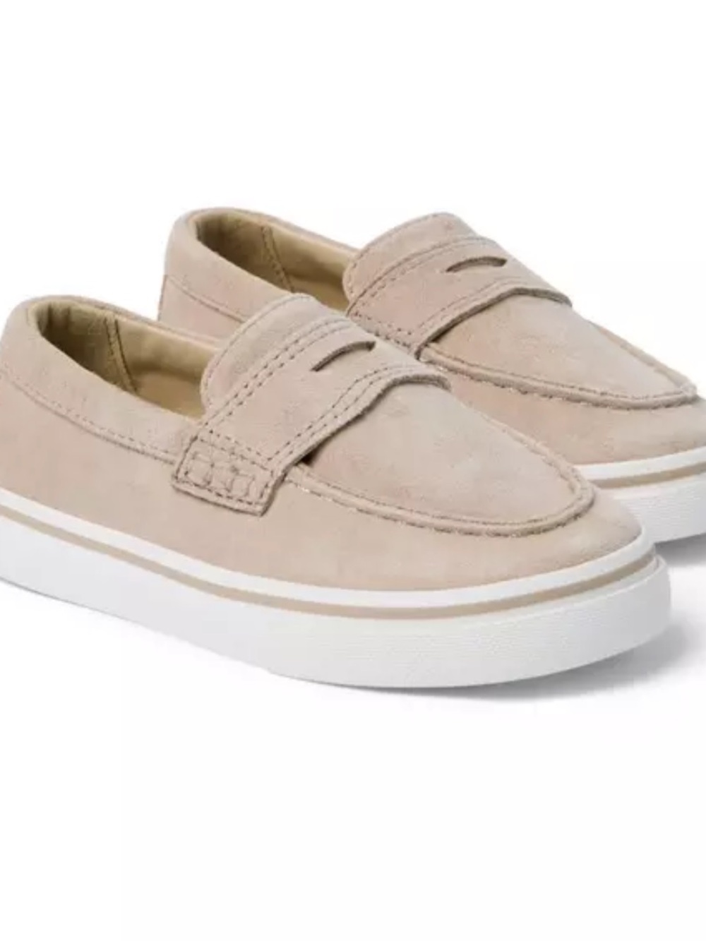 Janie and Jack Beige Suede Slip-On Kids Loafers NWT